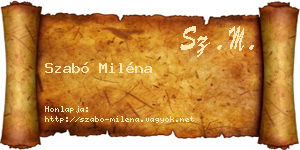 Szabó Miléna névjegykártya